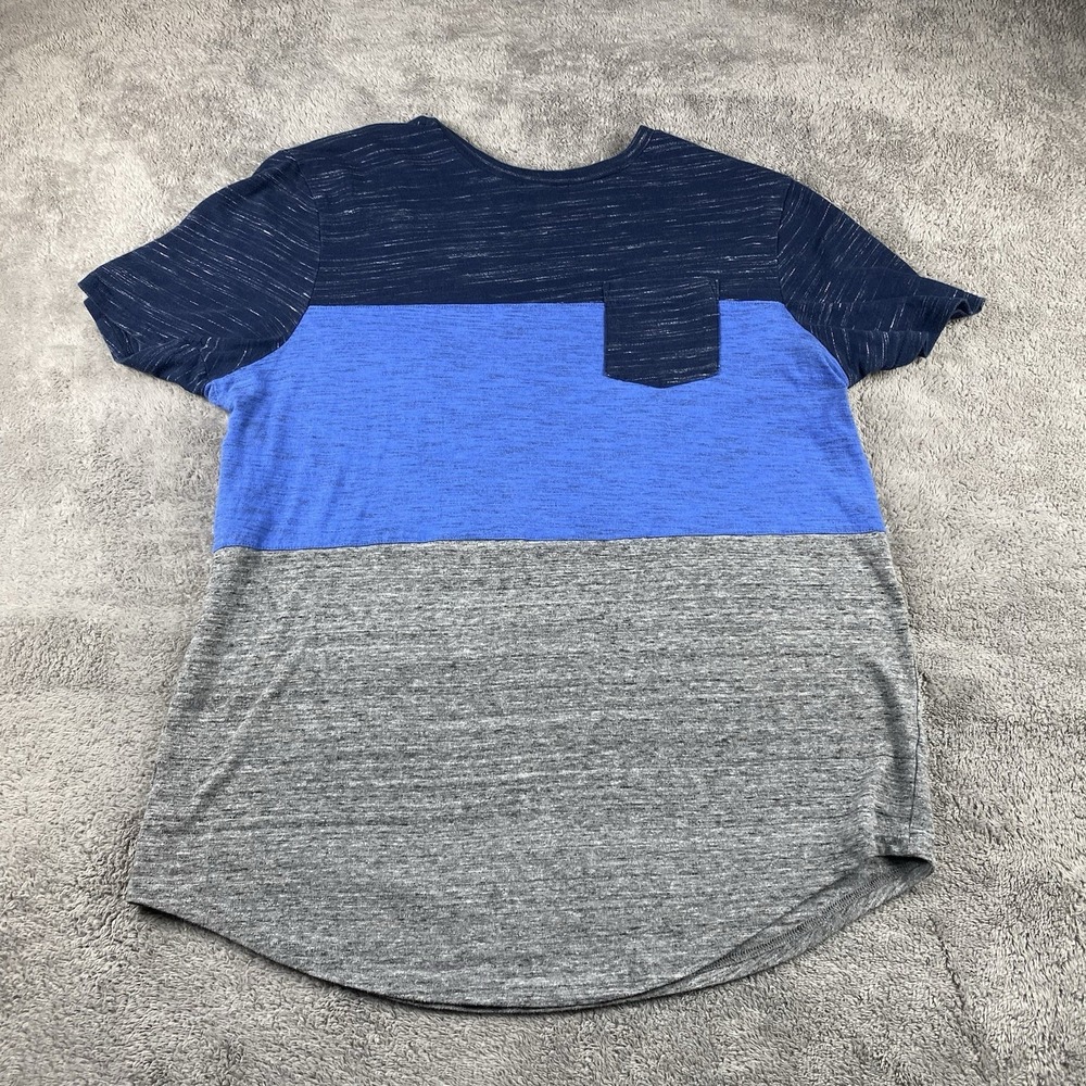 Urban Pipeline T-Shirt Short Sleeve Mens Medium Gray Blue Colorblock‎